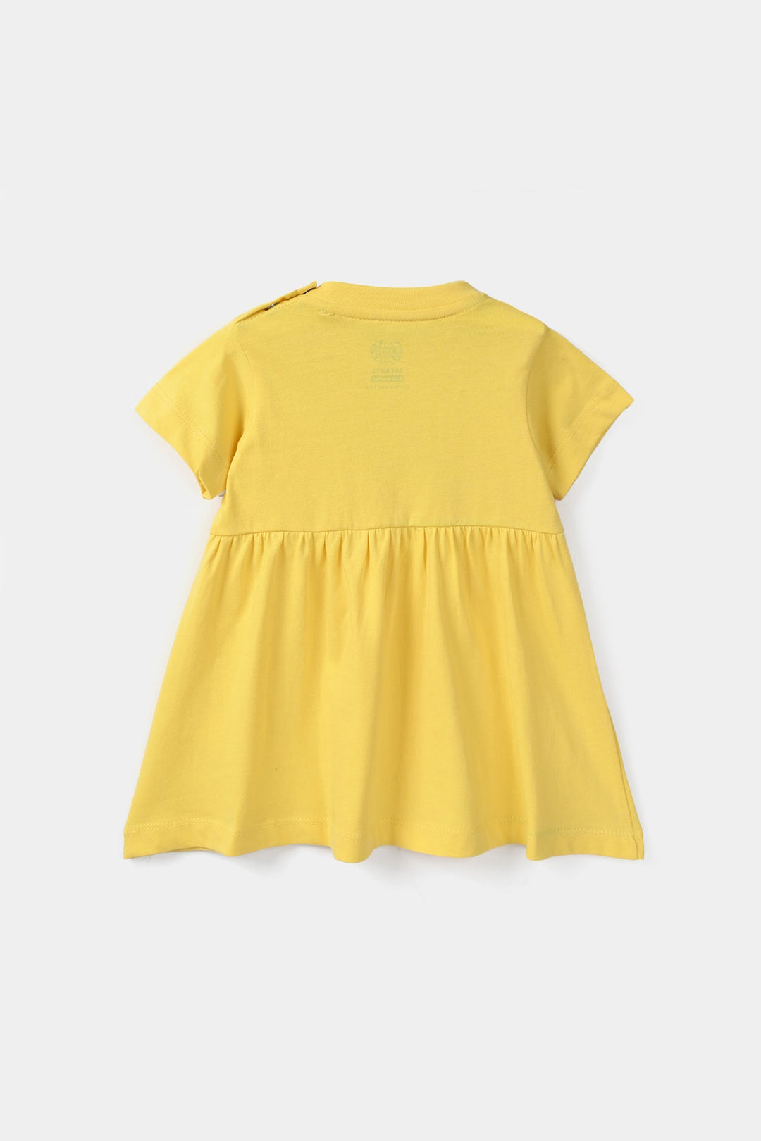 Infant Girls Jersey/Terry Knitted Frock Stitch-Lemon.Drop