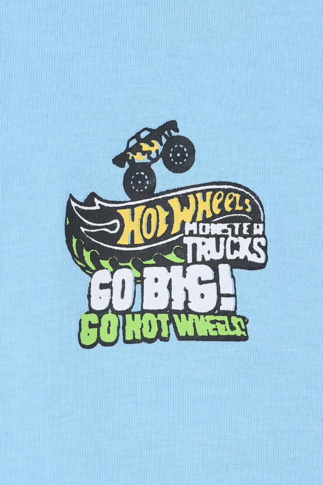 Boys Jersey/Terry T-Shirt (Hot Wheels) - Light Blue