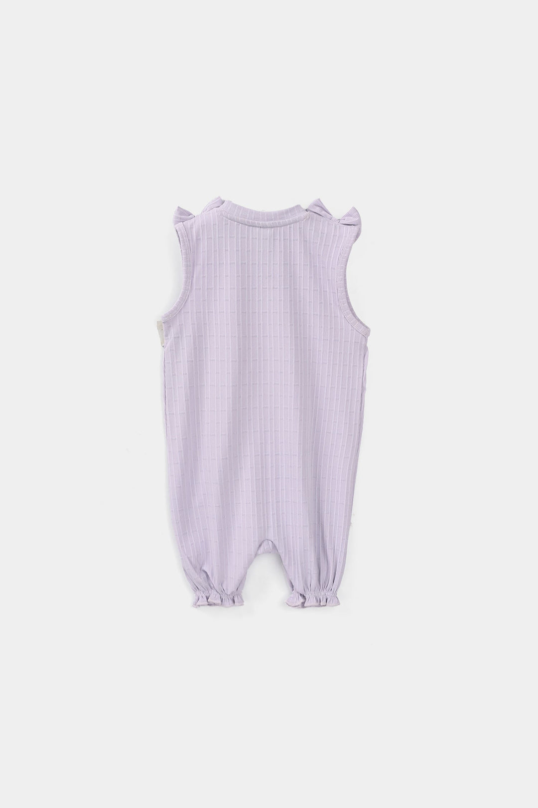Infant Girls Jacquard Knitted Romper (Kitty) - Purple/Lilac