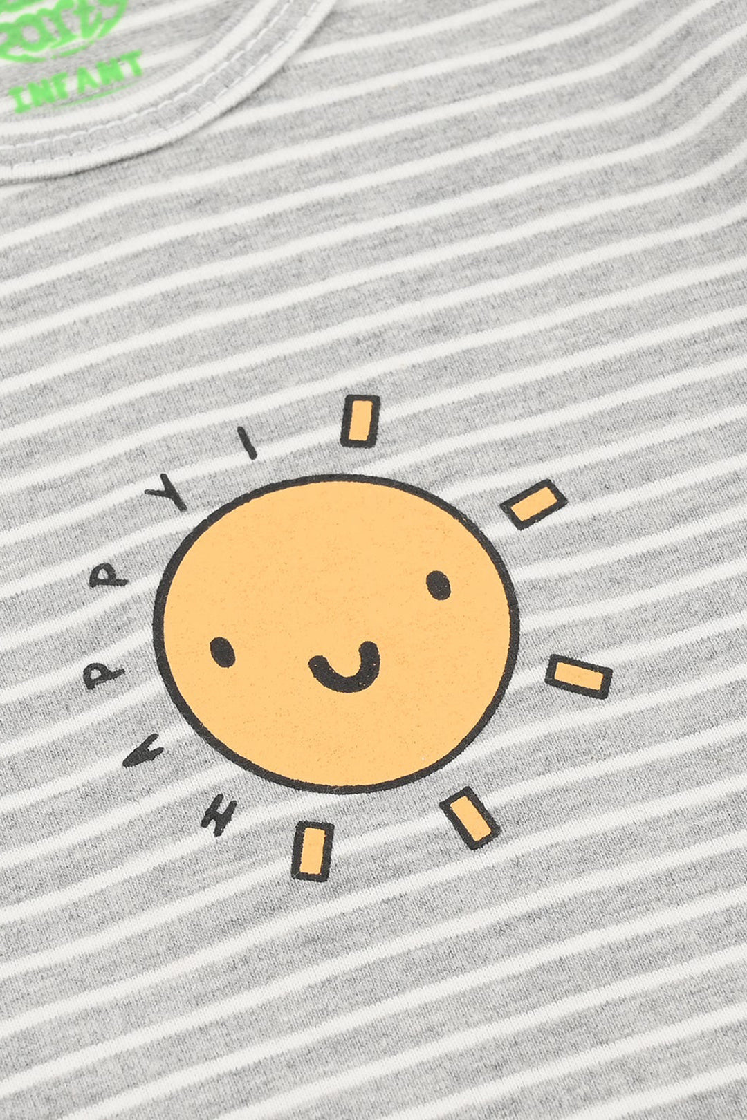 Infant Unisex Yarn Dyed Romper (Unisex) - Grey