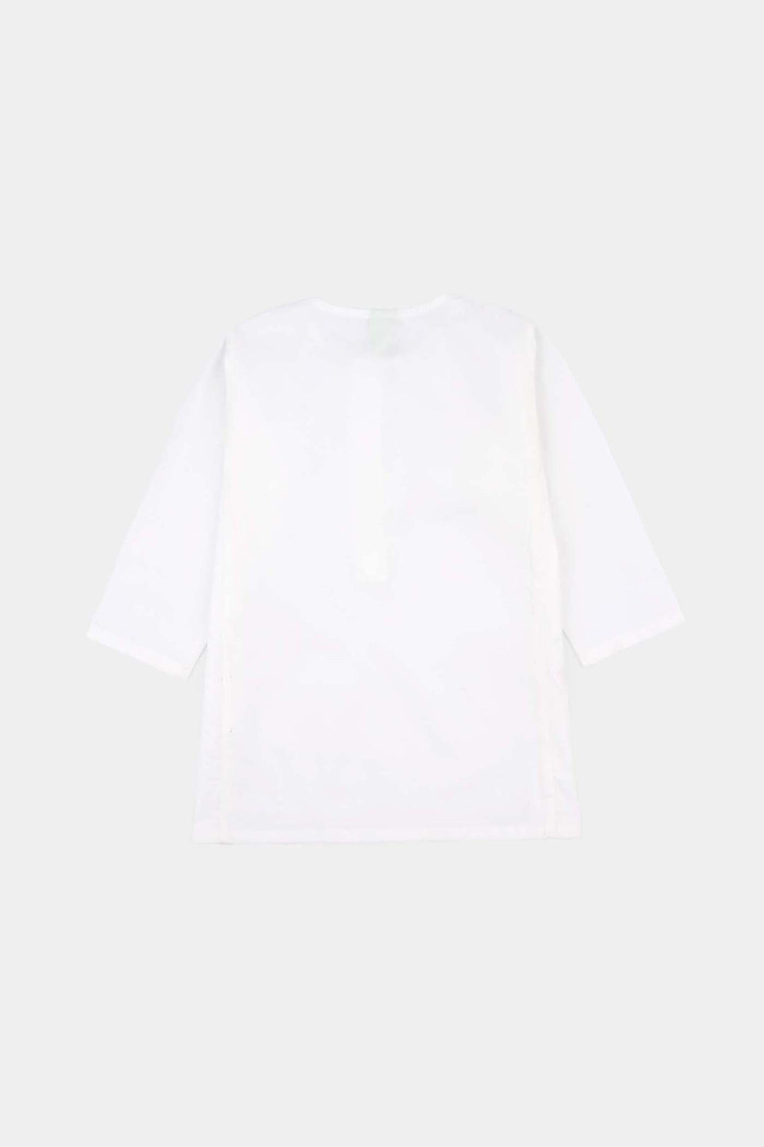 Infant Boys Cotton Poplin Kurta Pajama (Kali) - White