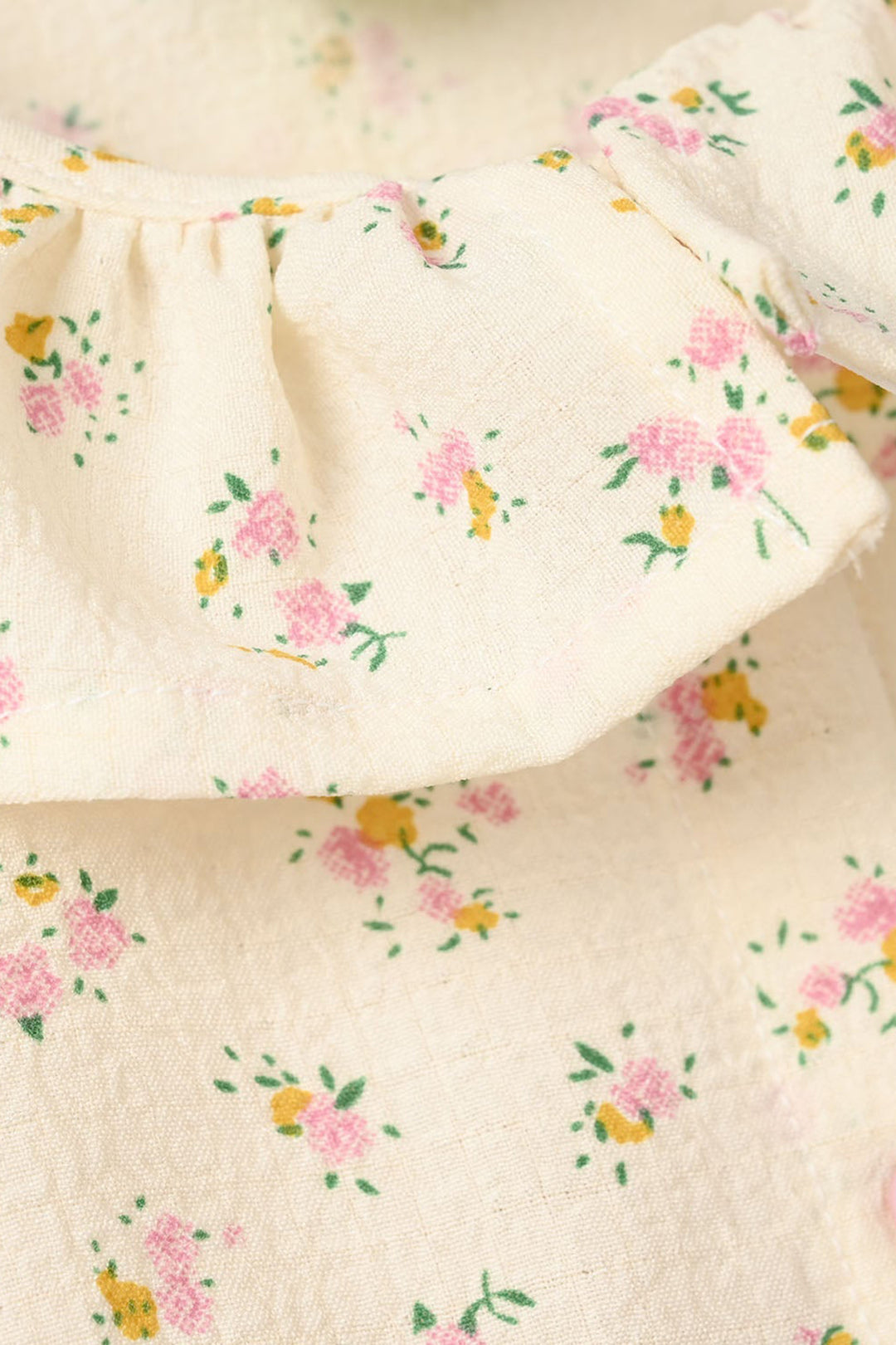 Infant Girls Poly Crinkle Causal Frock - Off White