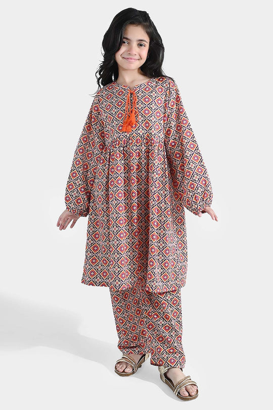 Girls Cotton Printed 2Pcs (CIRO) - Multi