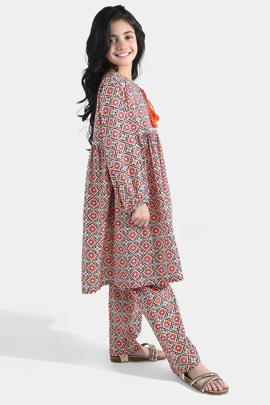 Girls Cotton Printed 2Pcs (CIRO) - Multi