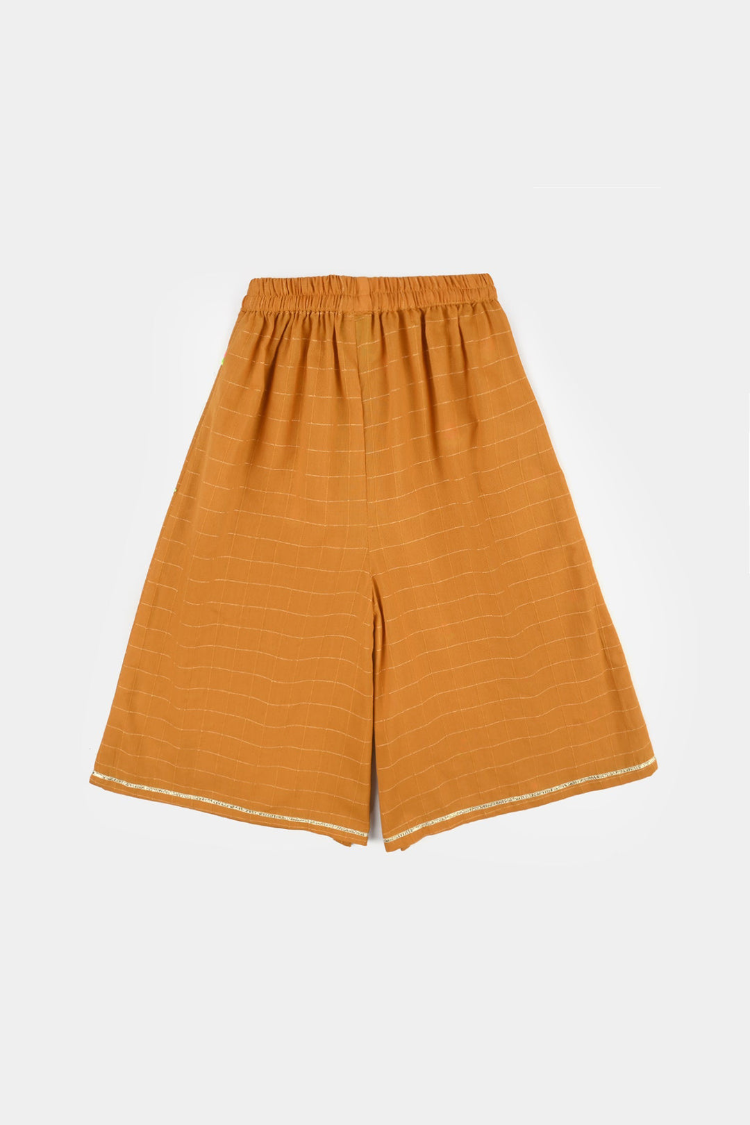 Infant Girls Embroidered Dobby 2Pcs - Mustard