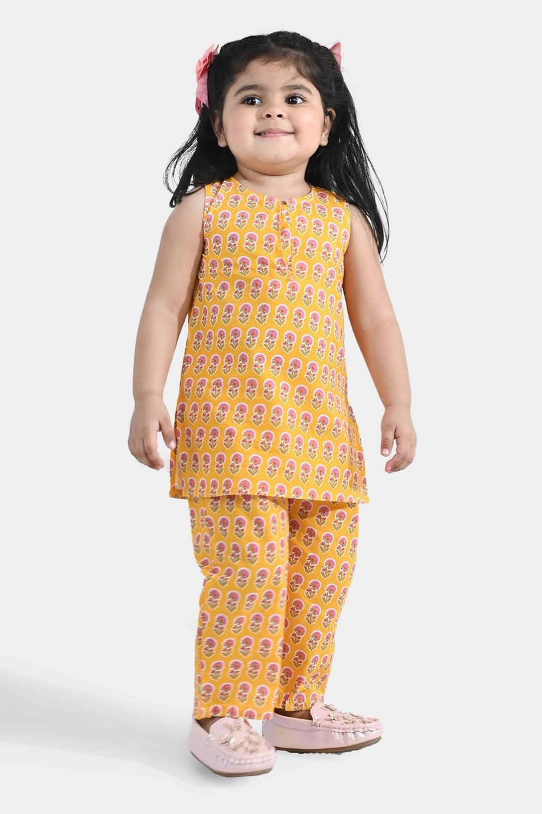 Infant Girls Cotton Printed 2Pcs Daffodil - Multi