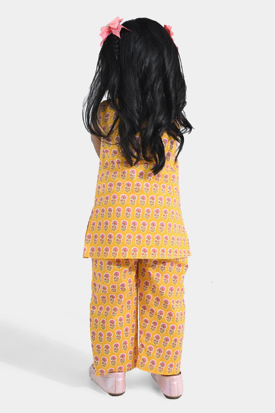 Infant Girls Cotton Printed 2Pcs Daffodil - Multi