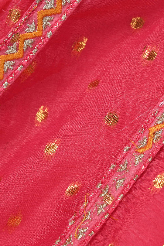 Girls Chiffon 3-Piece Set (Zeenat) - Pink/Orange