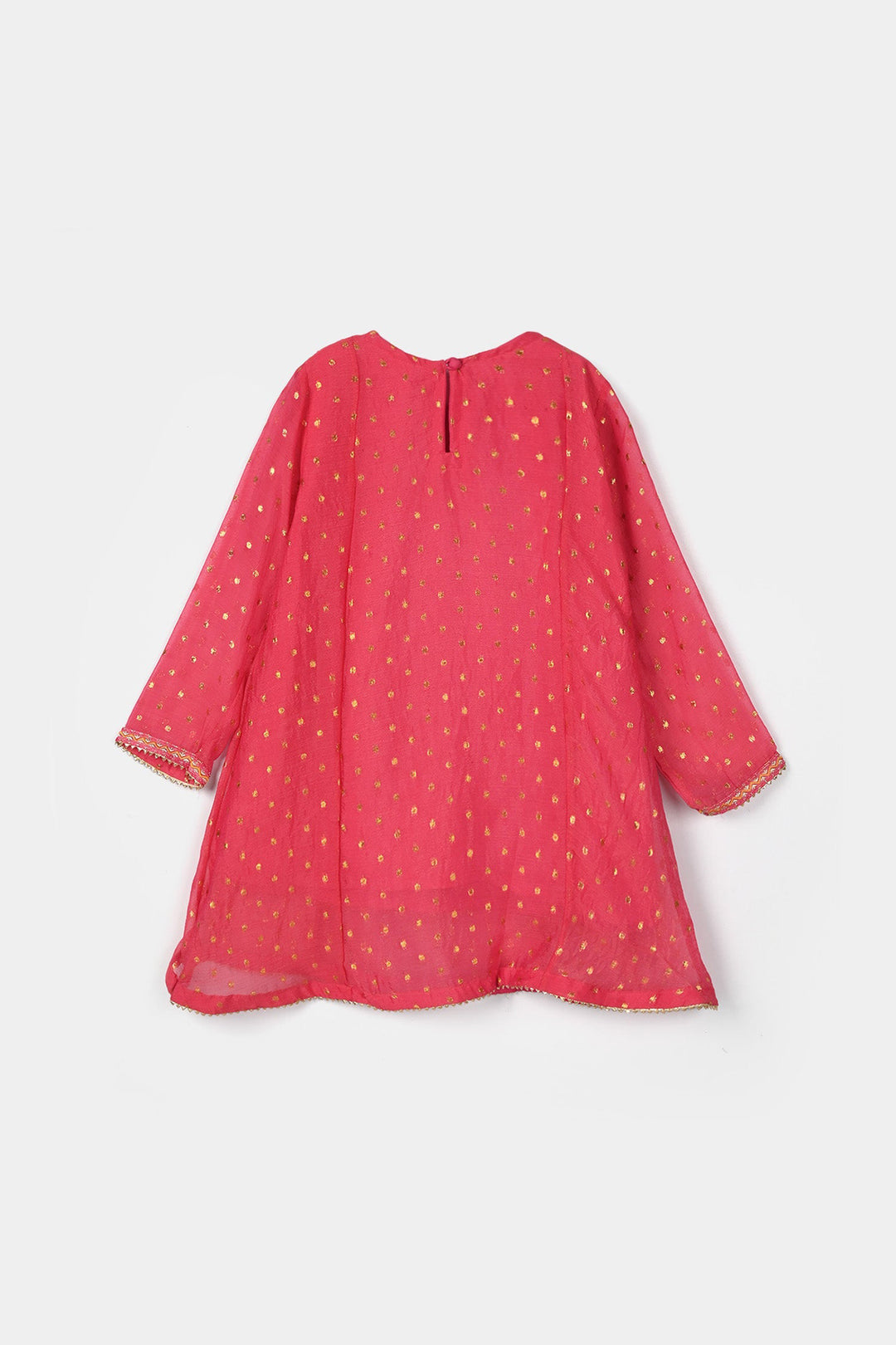 Girls Chiffon 3-Piece Set (Zeenat) - Pink/Orange