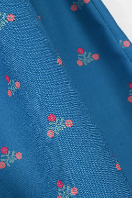 Girls Printed Pants (Mandala) - Blue