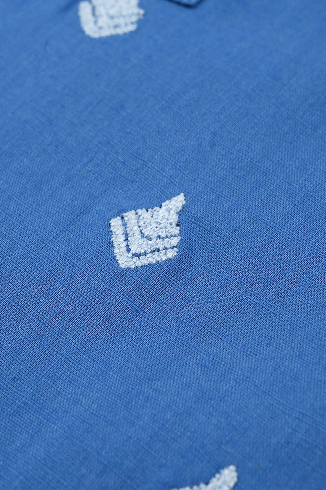 Infant Boys Cotton Slub Embroidered Kurta (Breeze) - Blue