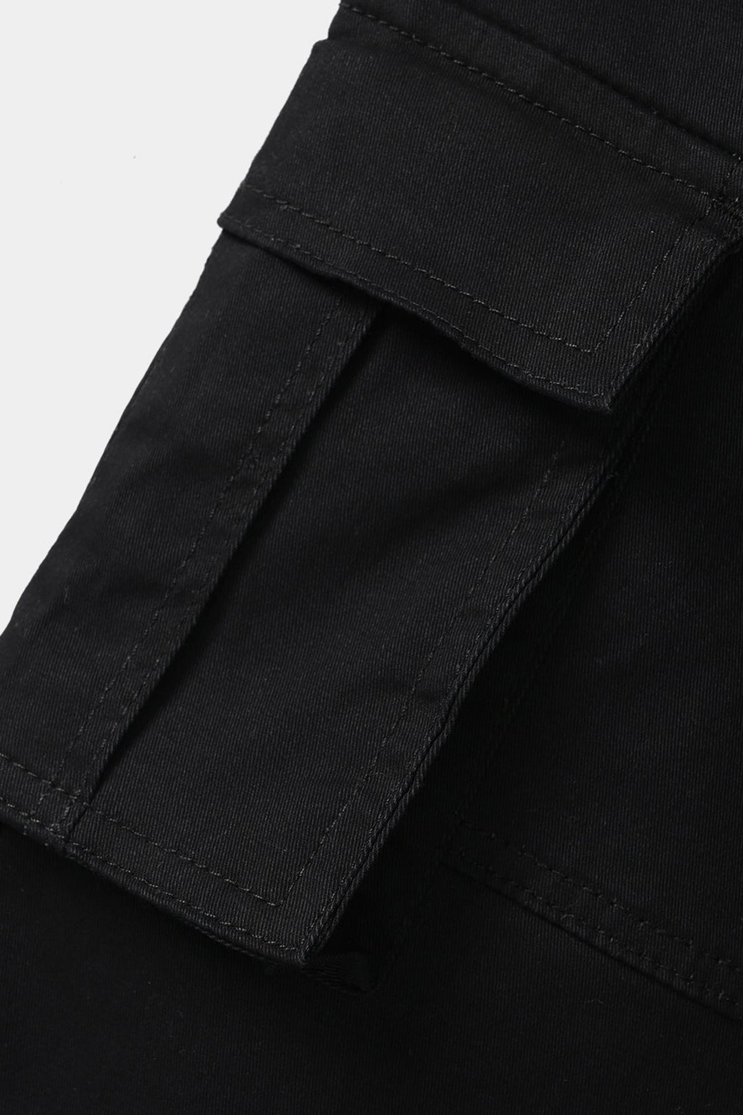 Girls Cotton Twill Pants Seam - Black