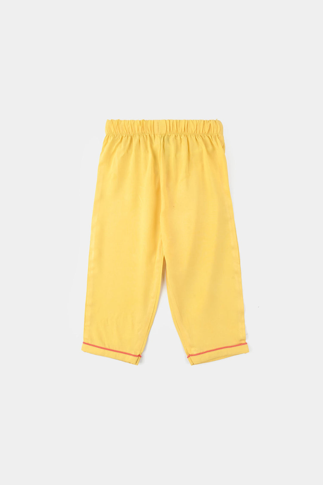 Infant Girls Viscose Night Suit - Yellow