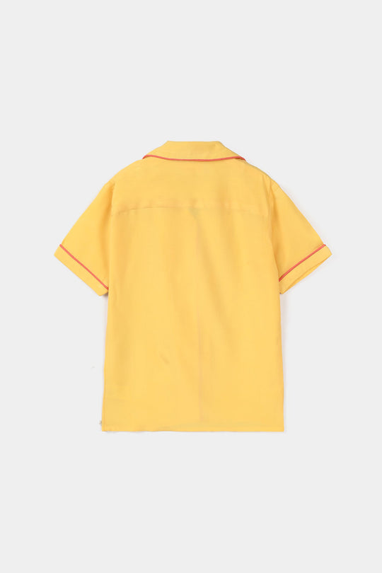 Girls Viscose Night Suit - Yellow