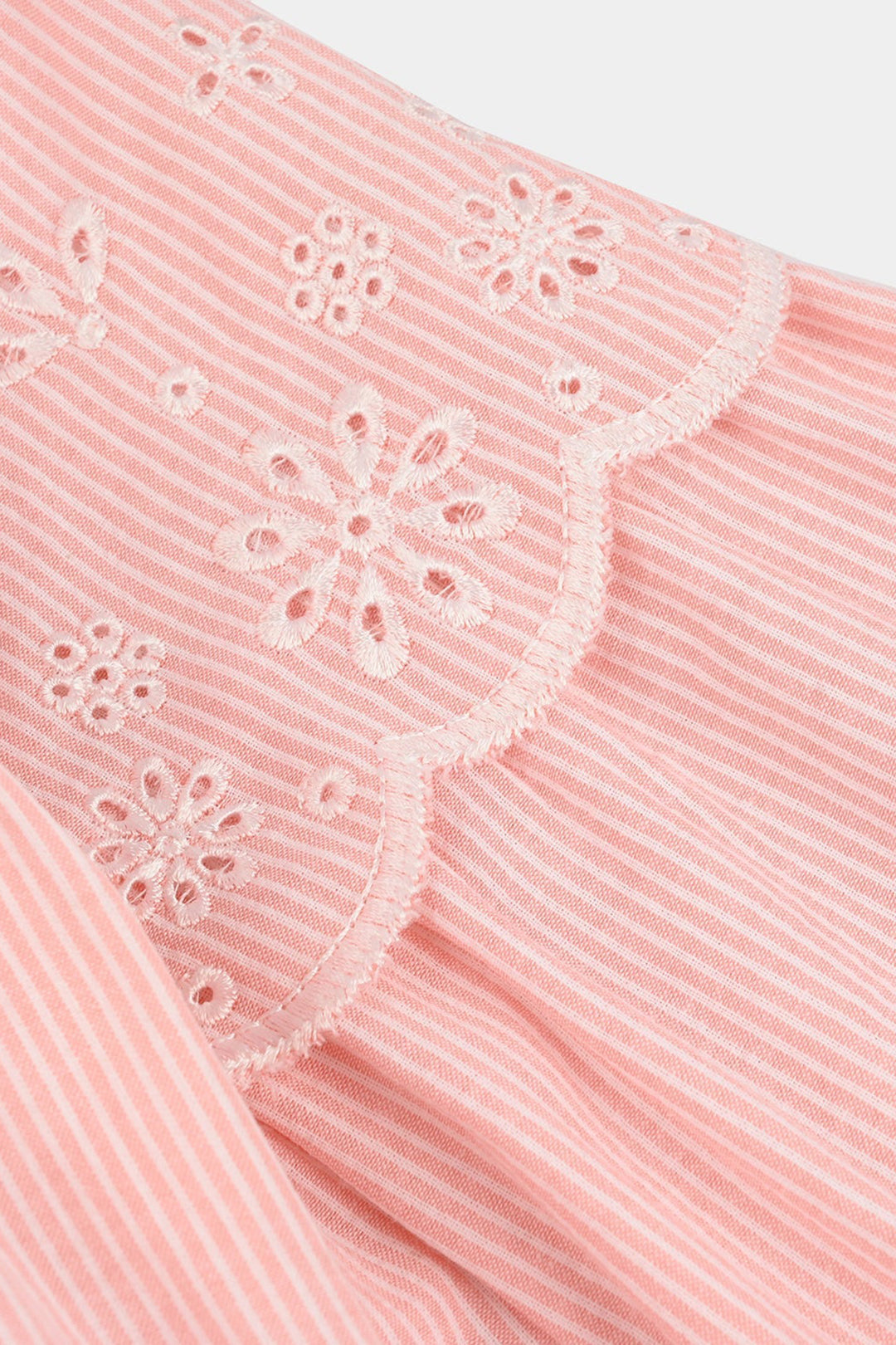 Girls Cotton Emb Top Lake-Peach
