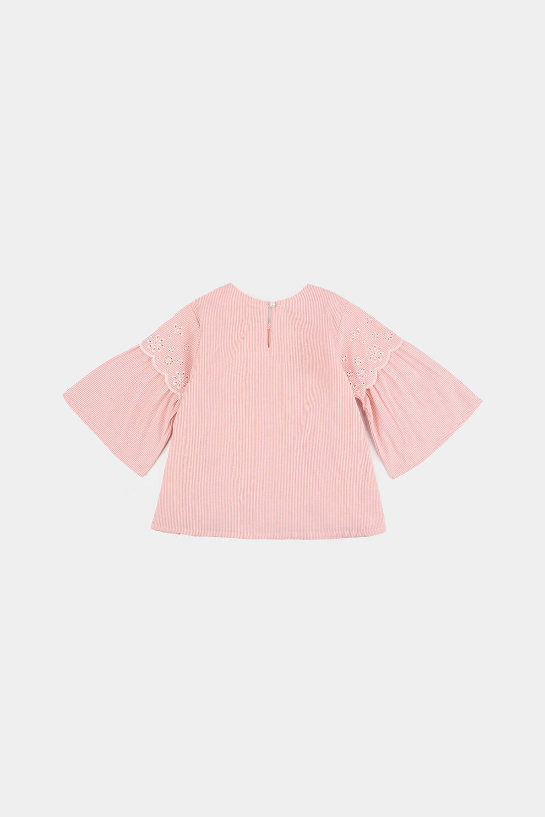 Girls Cotton Emb Top Lake-Peach