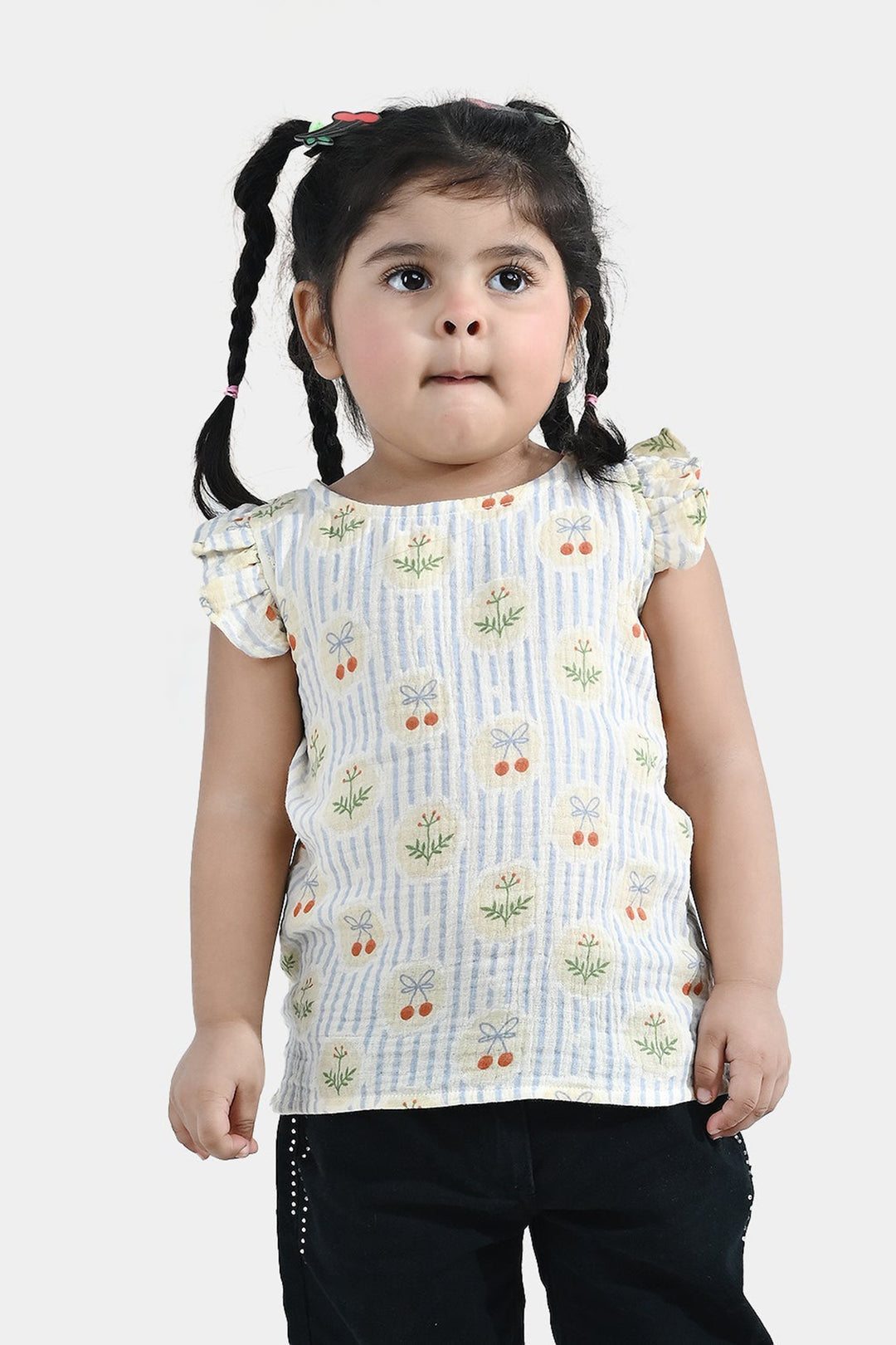 Infant Girls Cotton Top (Ruffle) - Multi
