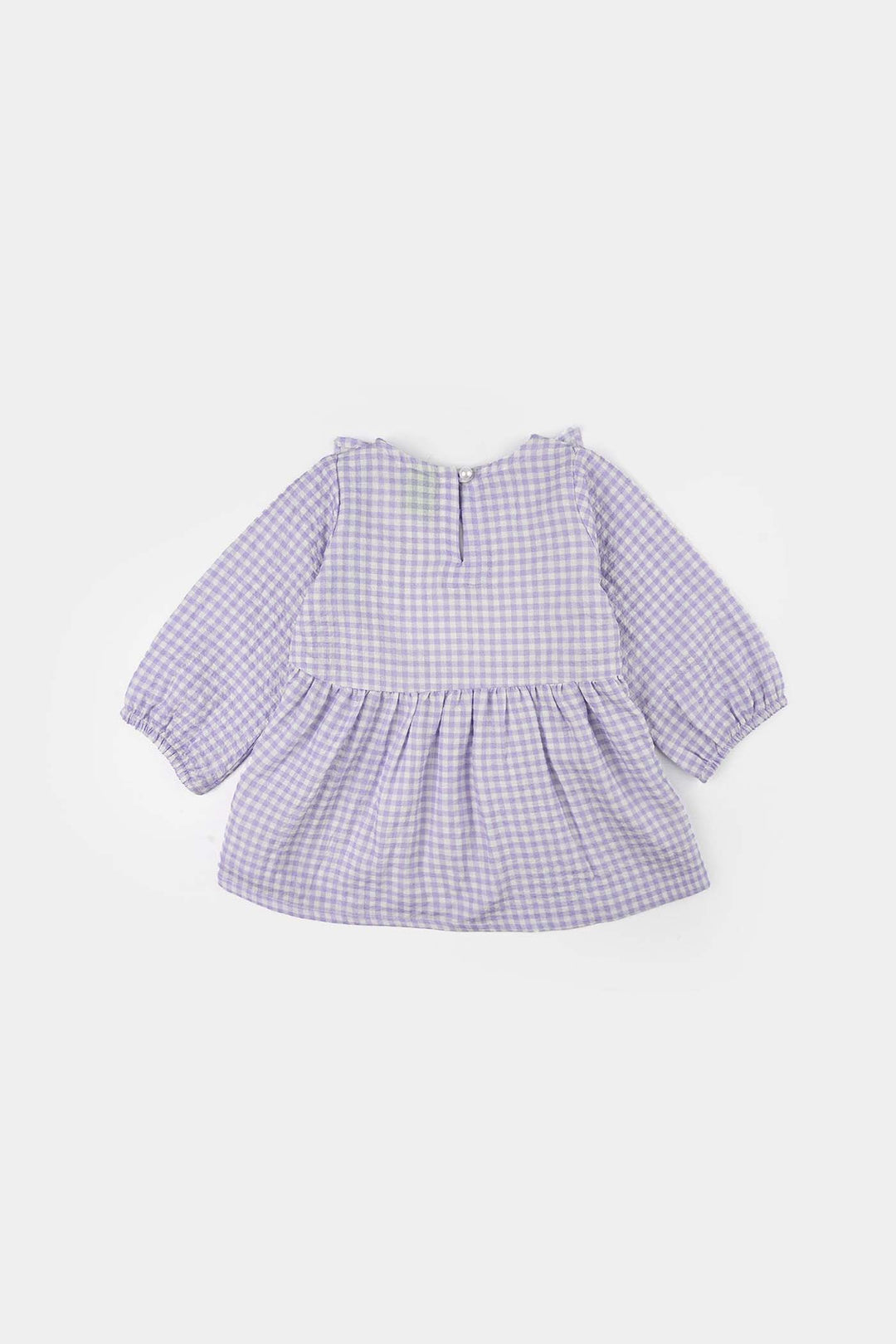 Infant Girls Cotton Embroidered Top (Lilly) - Lilac