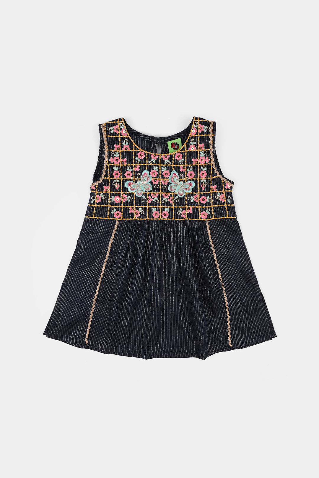 Infant Girls Jacquard 2-Piece Set (Joyfull) - Navy Blue