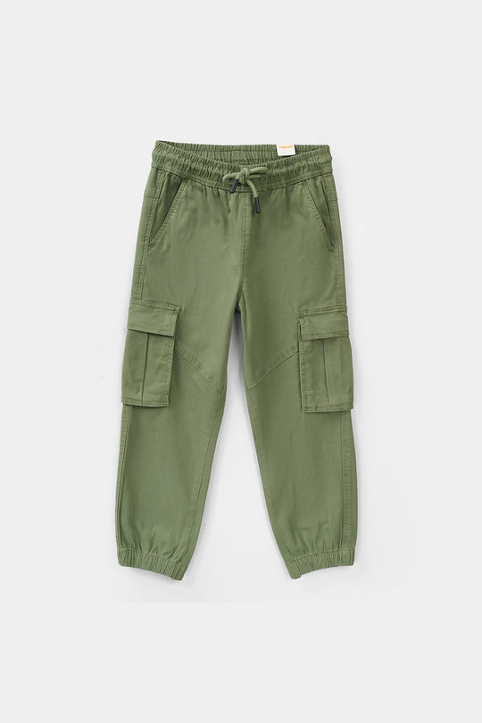Boys Cotton Twill Pant (Enjoy It)- Green