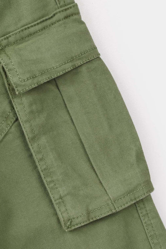 Boys Cotton Twill Pant (Enjoy It)- Green