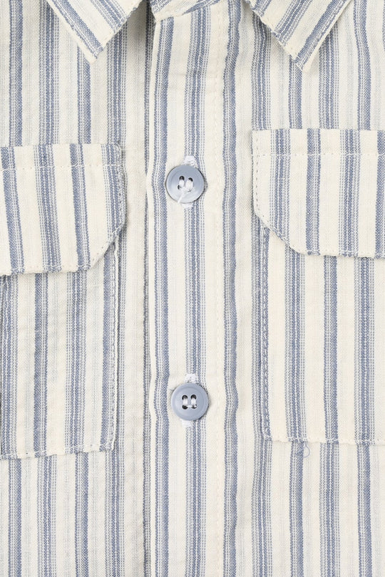 Infant Boys Cotton Romper Ocean Waves - Off White/Grey