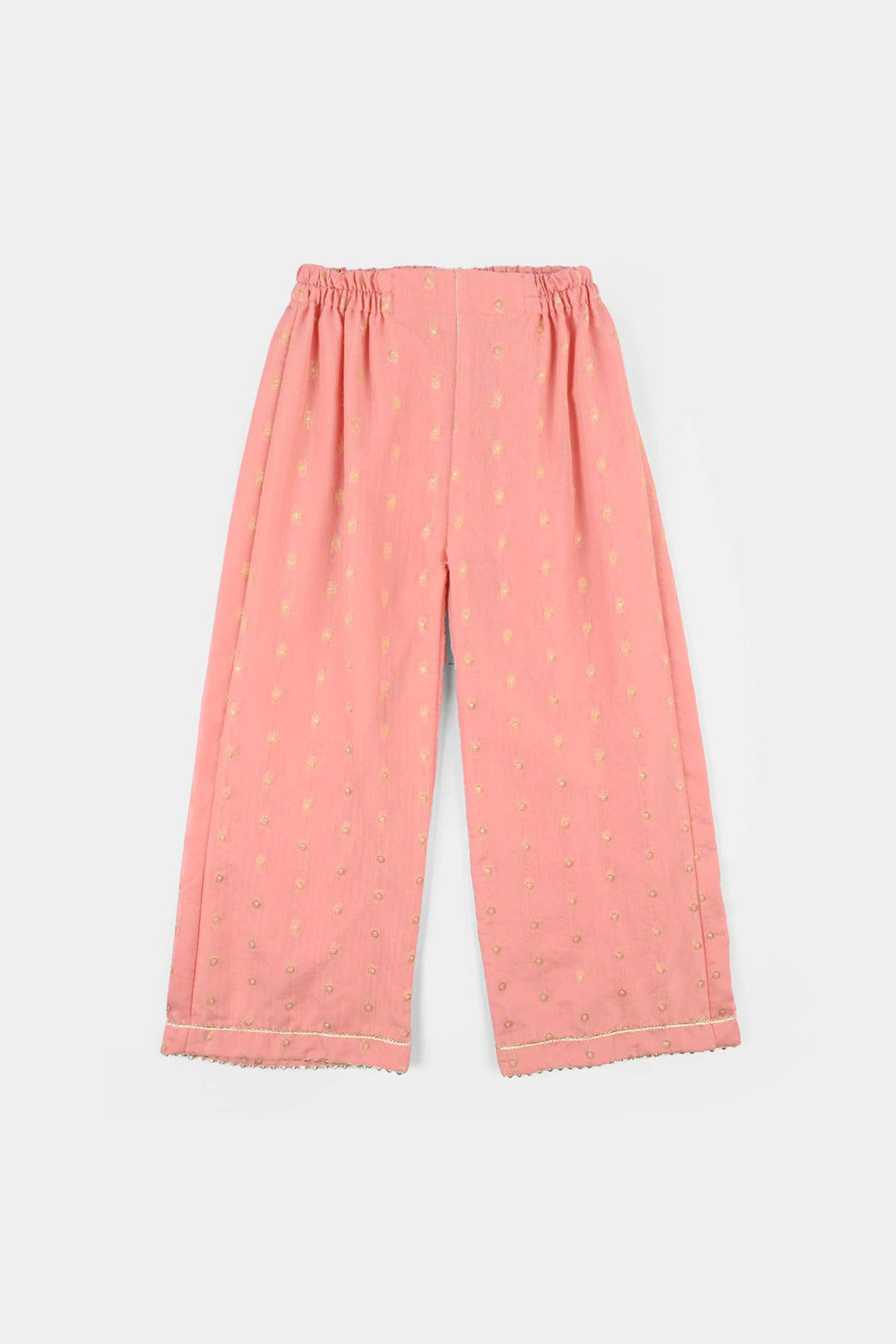 Girls Jacquard 3-Piece Set (Sundas) - Peach