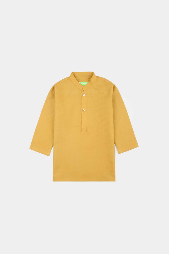 Infant Boys Kurta Pajama (Honey Mustard) - Yellow