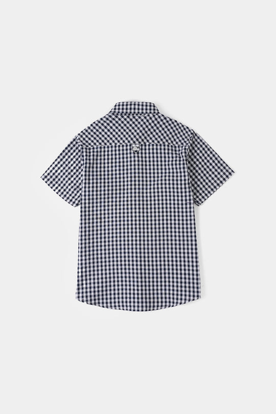 Boys Yarn Dyed Shirt (Cool Tricks) - Black