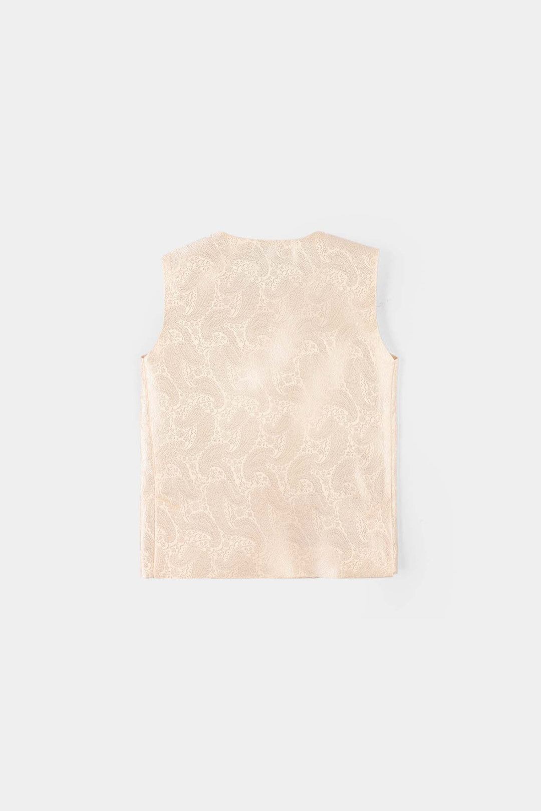 Infant Poly Viscose Boys Waist Coat - Off White