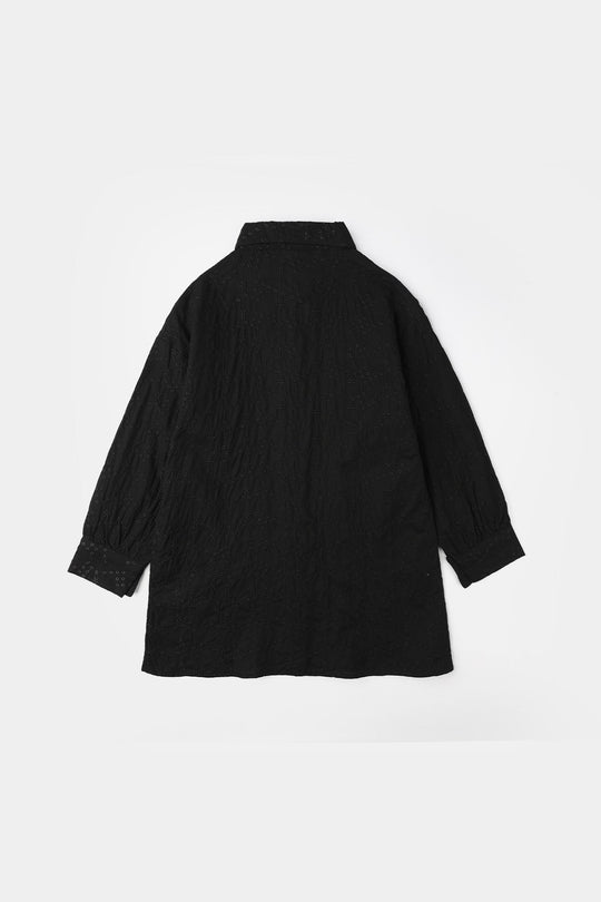 Girls Chicken Kari Embroidered Top (Bear) - Black