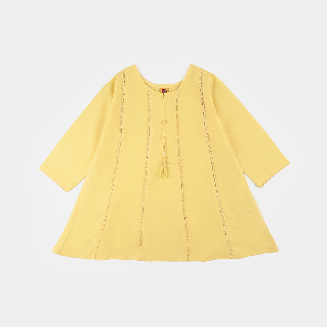 Girls Jacquard 2-Piece Set – Yellow