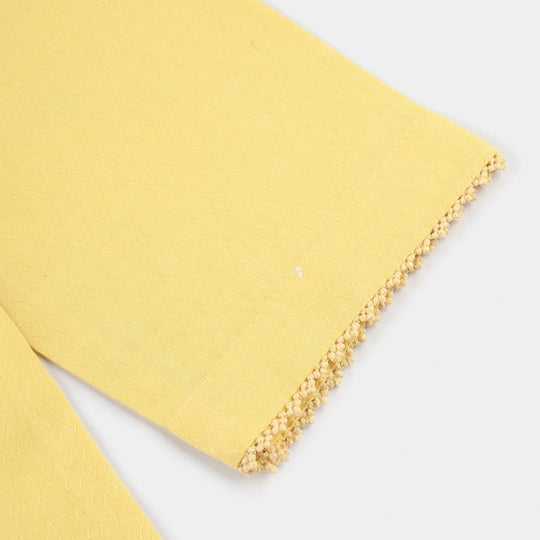 Girls Jacquard 2-Piece Set – Yellow