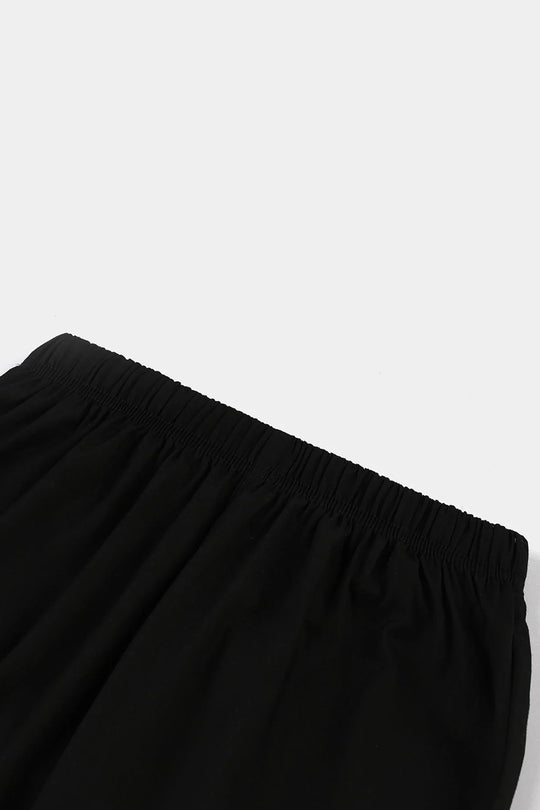 Girls Cotton Pants (Triangle) – Black