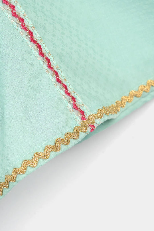 Girls Jacquard Emb 2Pcs Naqsh-Mint Green