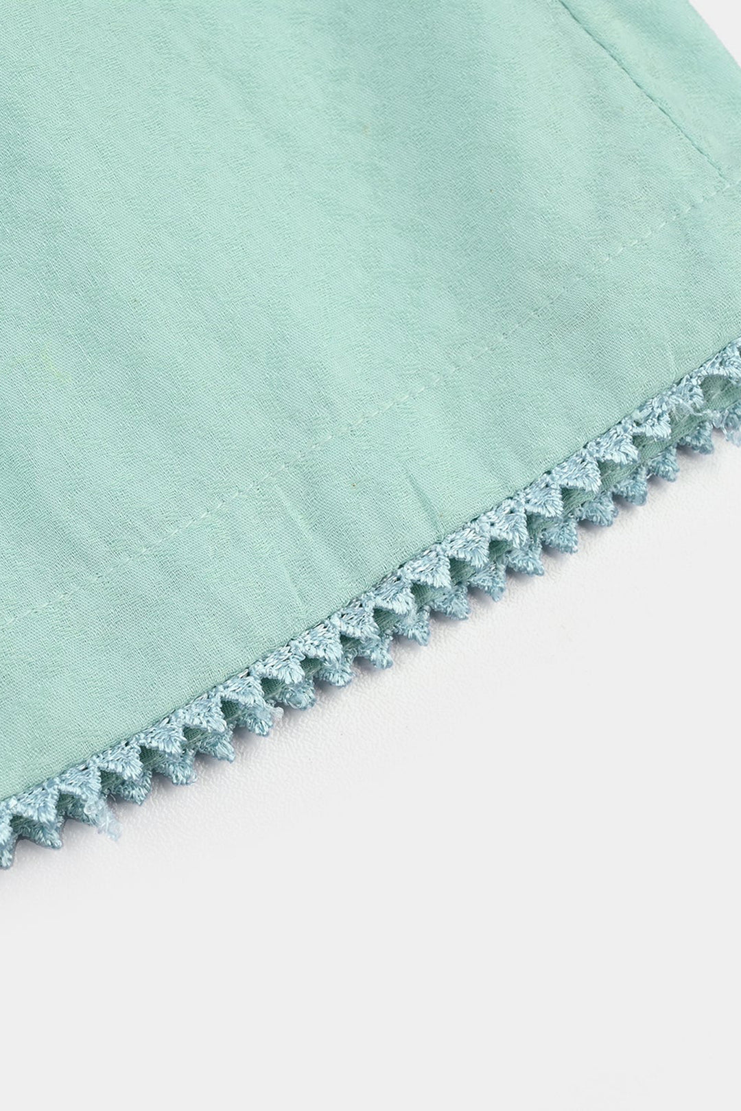 Infant Girls Jacquard Embroidered 2Pcs - Mint Green