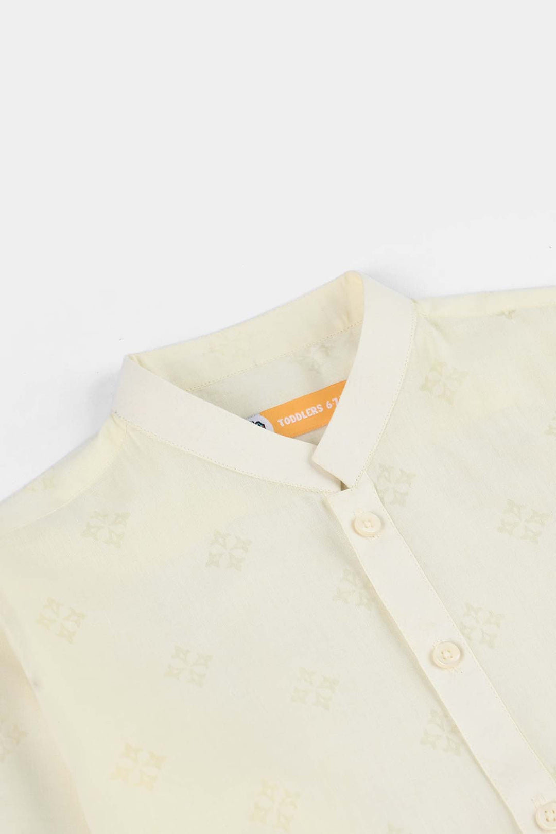 Boys Poly Viscose Basic Kurta (After Glow) - Light Yellow