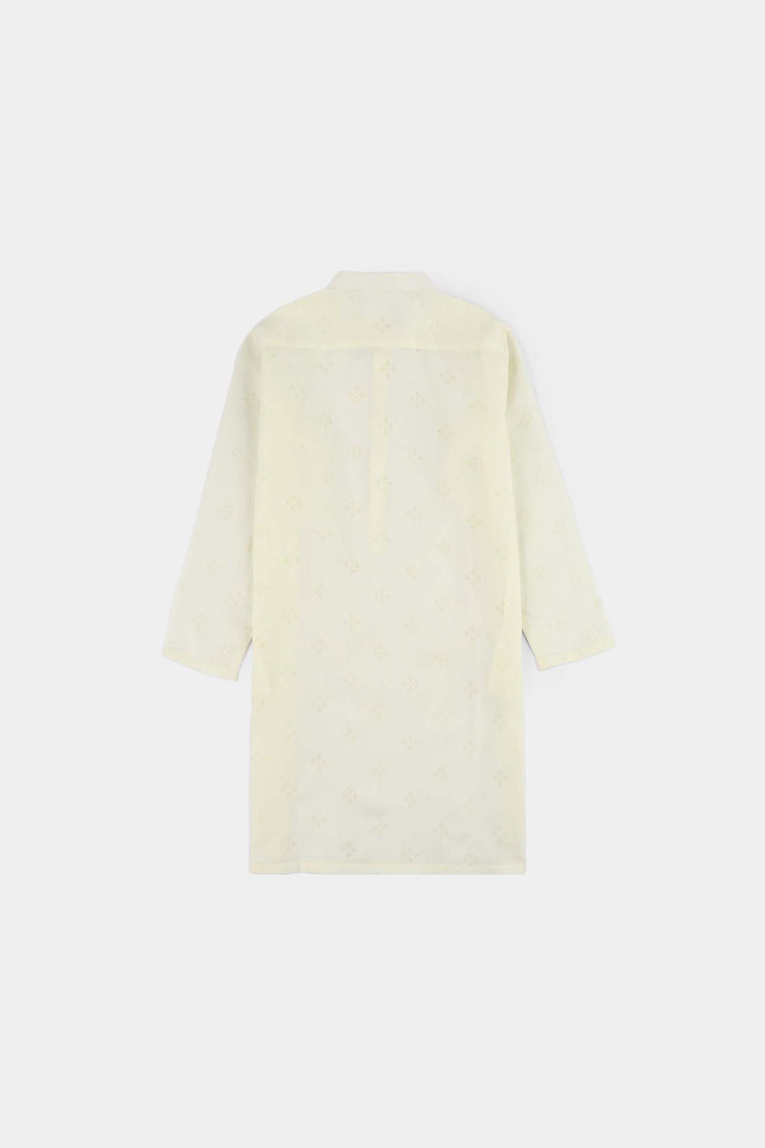 Boys Poly Viscose Basic Kurta (After Glow) - Light Yellow