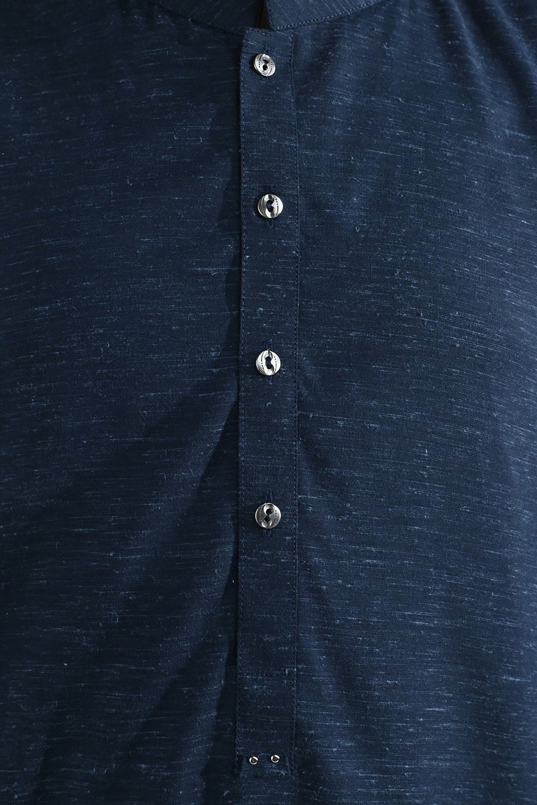 Boys Poly Viscose Kurta Pajama (Cut Placket) – Navy