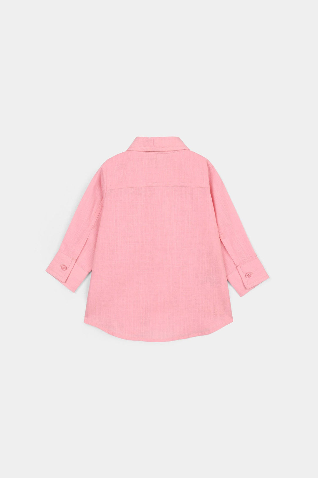 Infant Girls Raw Silk Casual Top - Dusky Pink
