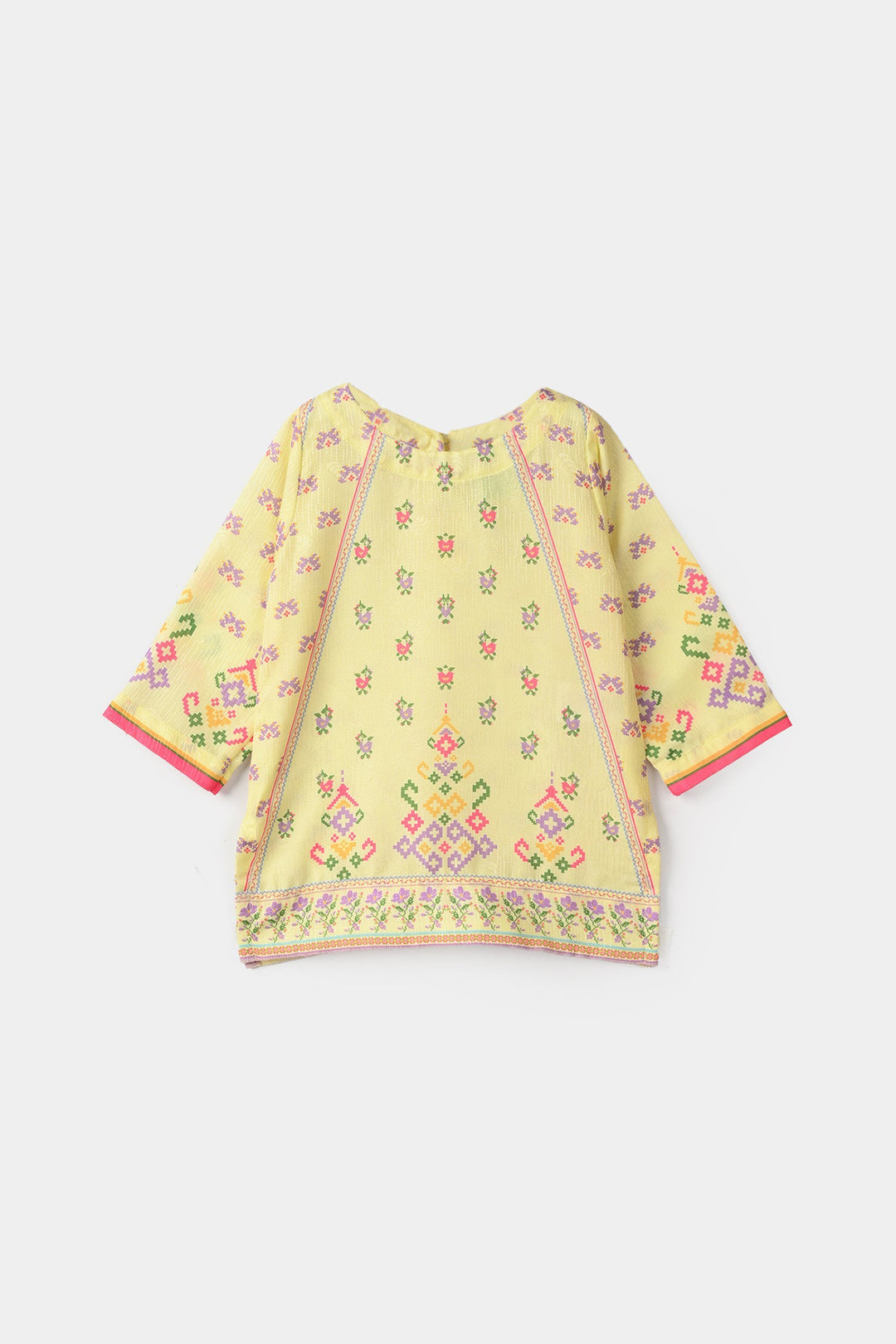 Infant Girls Jacquard Printed 2-Piece Set (Skyler) - Yellow