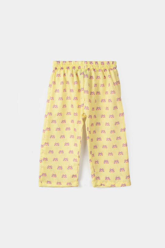 Infant Girls Jacquard Printed 2-Piece Set (Skyler) - Yellow