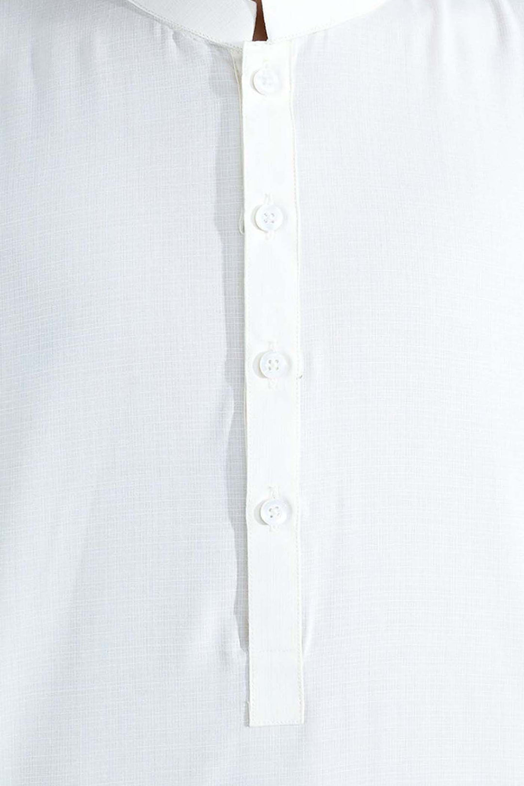 Boys Poly Viscose Shalwar Suit (Self Textured) – Off White