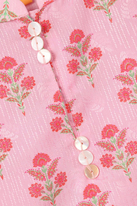 Girls Jacquard Printed 2Pcs Opal-PINK