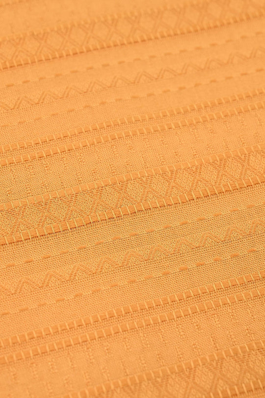 Infant Boys Cotton Jacquard Basic Kurta – Yellow