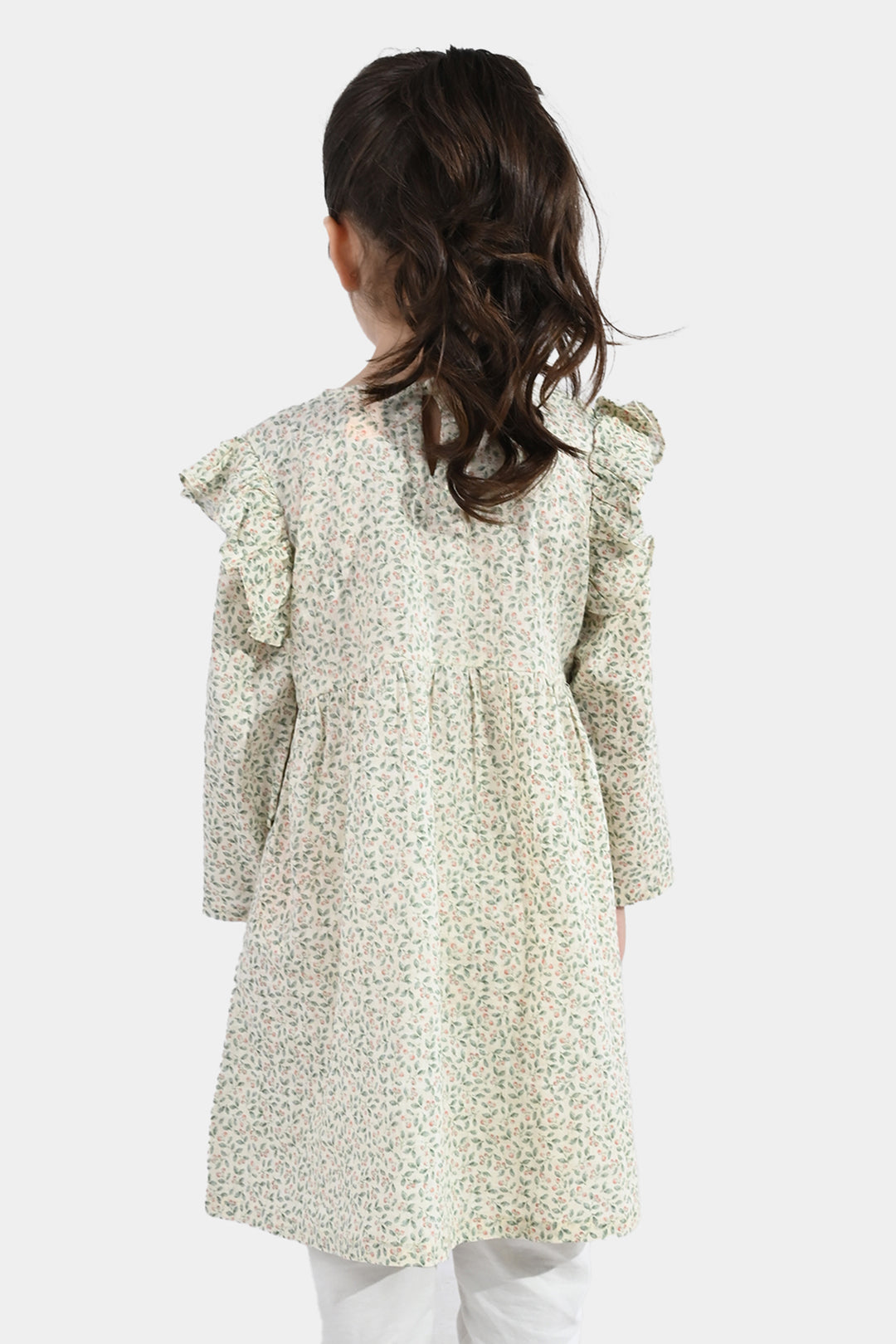 Girls Cotton Casual Frock (Chinky) - Multi