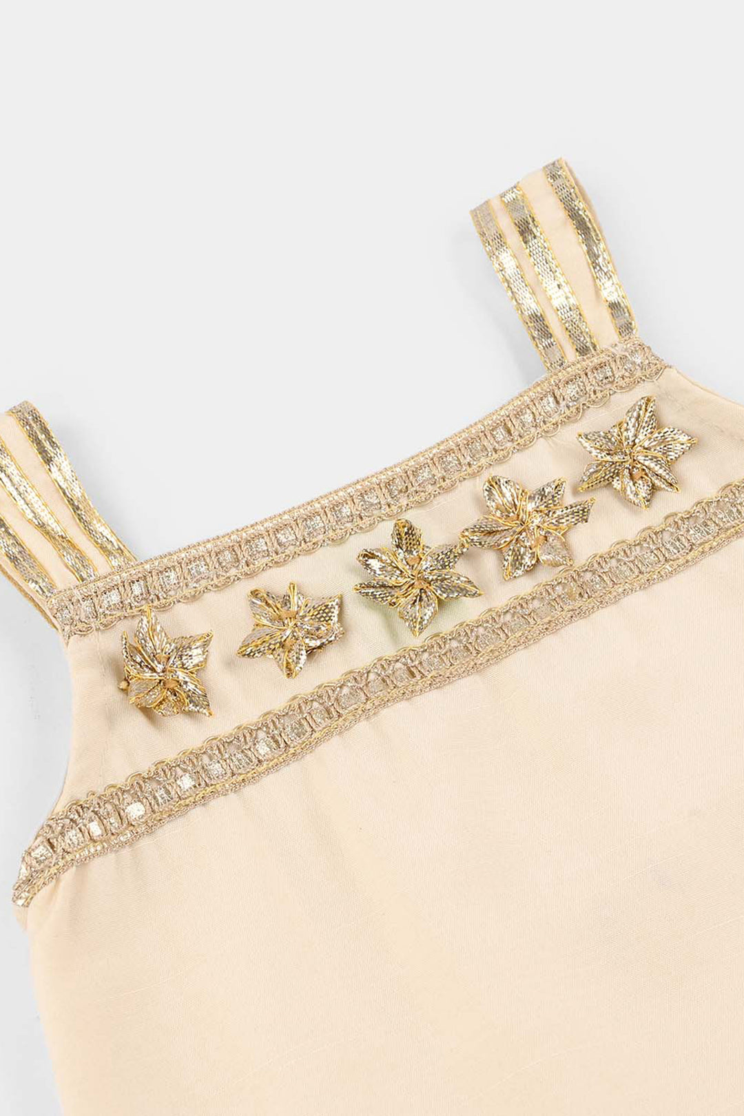 Infant Girls Raw Silk 2Pc Set (Ladli) - White/Swan