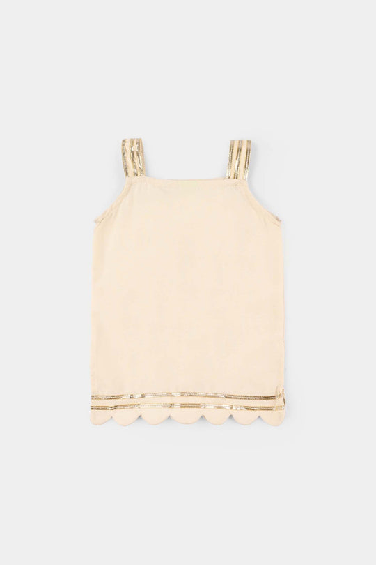 Infant Girls Raw Silk 2Pc Set (Ladli) - White/Swan