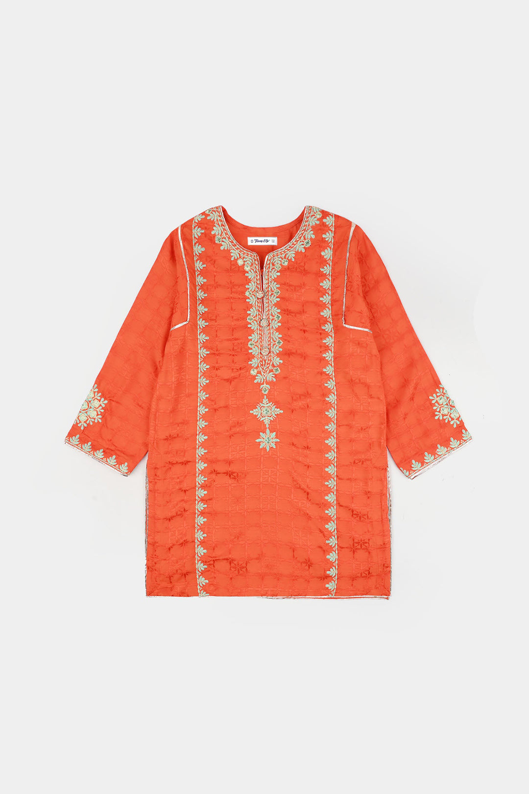 Teens Girls Jacquard 3 Pcs Raqs - Rust