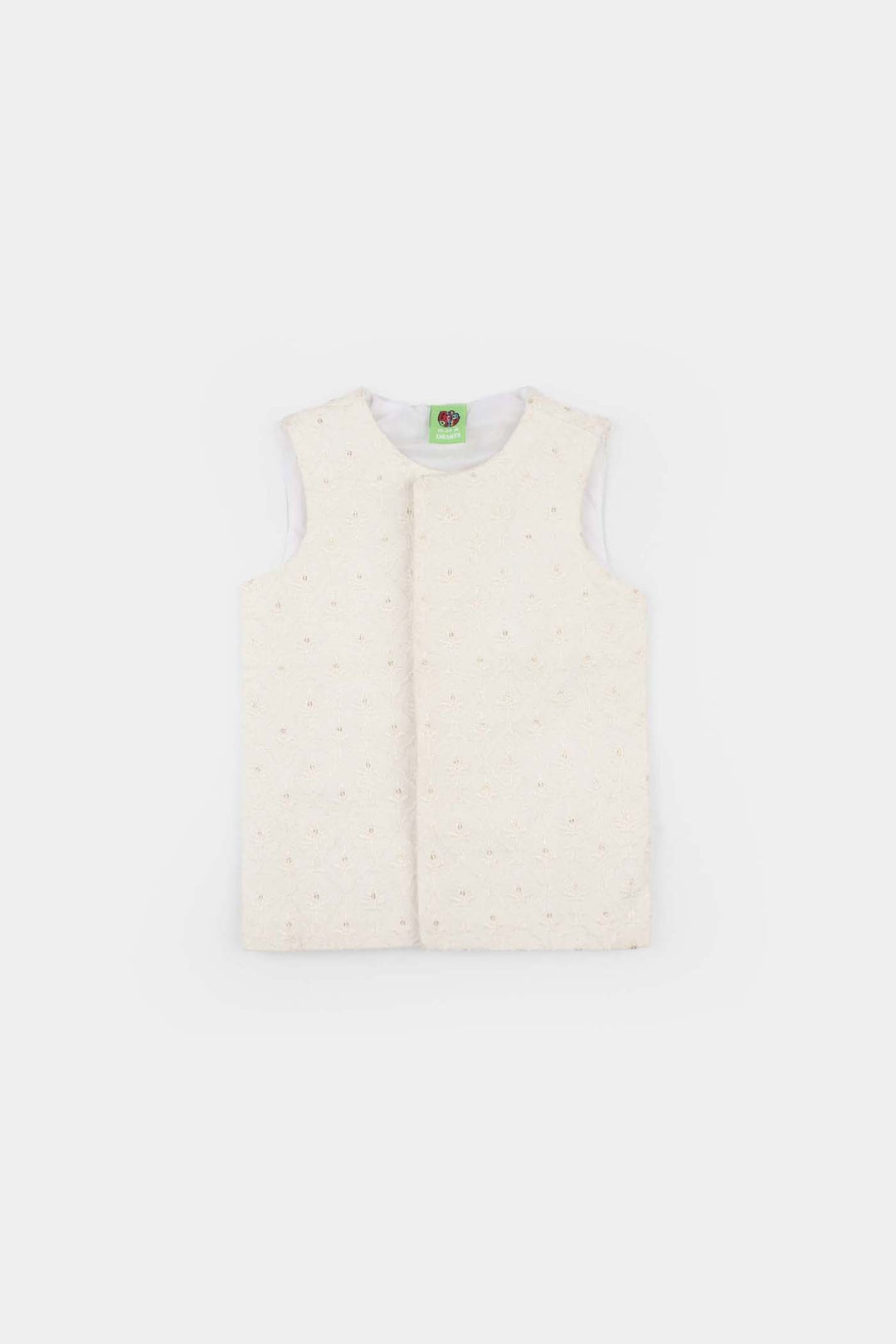 Infant Boys Poly Viscose Waistcoat (Elegant) - White